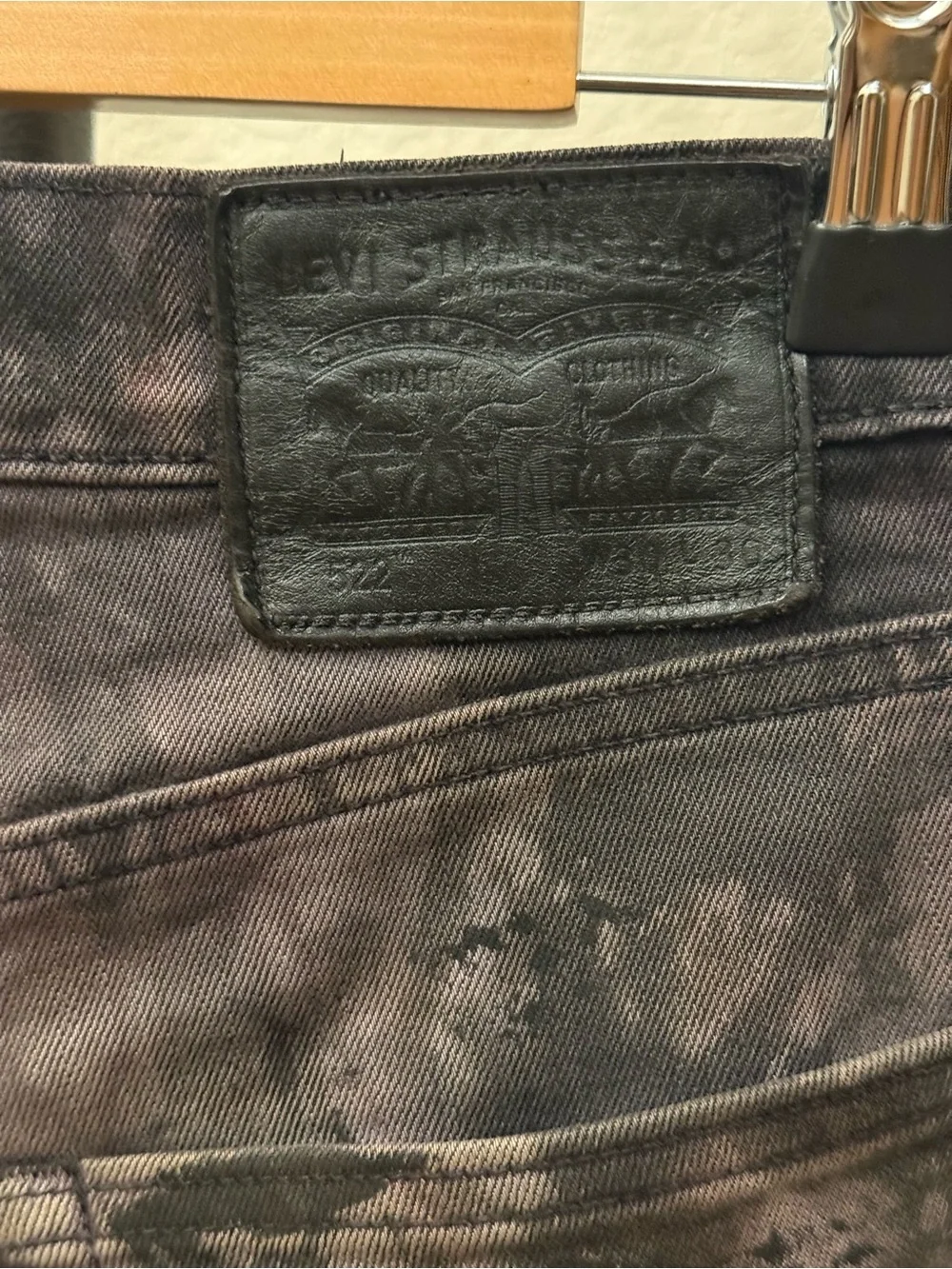 Custom Levi's 522 Slim Tapered Ice-Dyed Jeans [30x30]